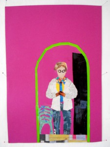 Collage-Hommage an David Hockney          