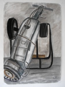 hoover in action, Pastell 85 x 60 cm